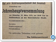 1970 Hauptversammlung
